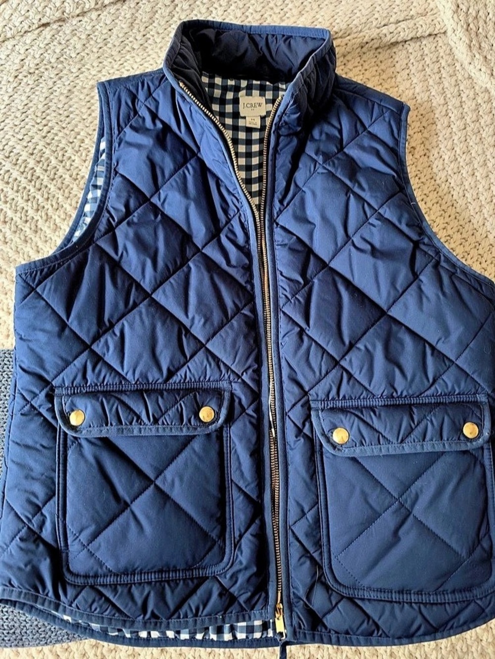 J.Crew Excursion Quilted Vest Blue
